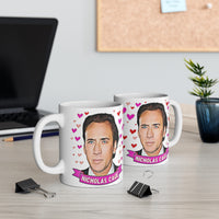 Copy of Nicholas Cage Cute Gift Mug. Stunning Oil Painting Design. Great Fan Present! Handmade